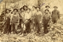 Omer Corbett with a Group of Loggers near Dunmore, W.Va.