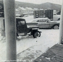 Vehicles Parked in the Snow in front of Kisner&#039;s Store in Frank, W.Va.